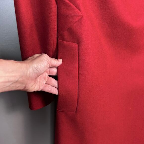 Vivienne Westwood Virgin Atlantic wool coat women’s size 8 red long Limited Edit - Picture 14 of 16